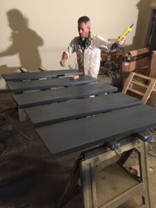 paint custom shelves